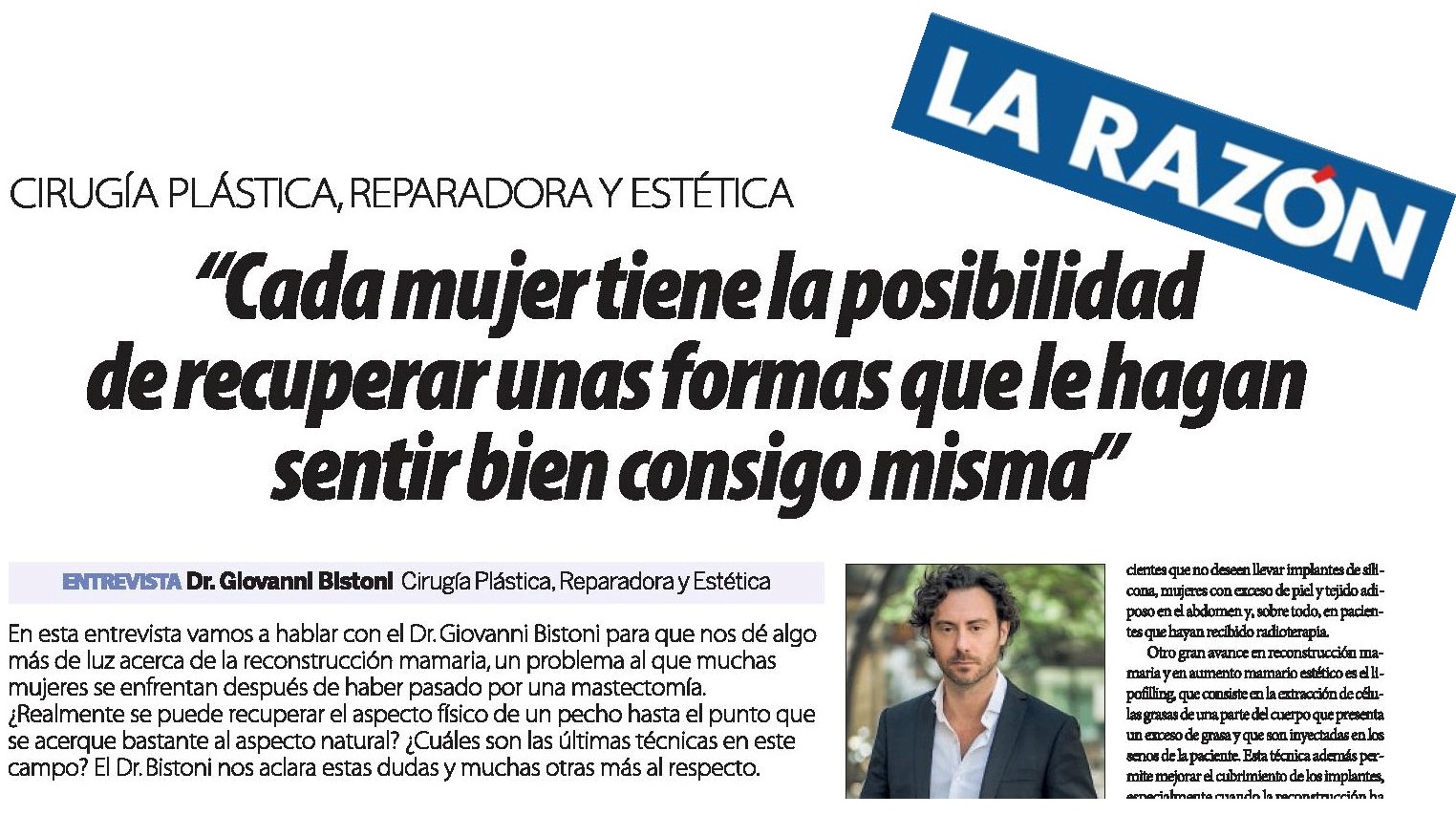 Entrevista diario «La Razón» 28-06-2016